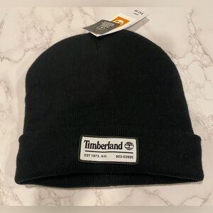 TIMBERLAND ADULT LONG PATCH BEANIE BLACK - NWT